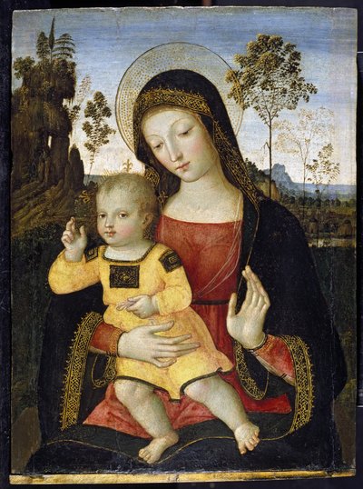Die Jungfrau und das Kind, 15. Jahrhundert von Bernardino di Betto Pinturicchio